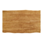 Black Natural Live Edge Acacia Wood Dining Table, Hairpin Legs, Seats up to 6