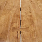 Black Natural Live Edge Acacia Wood Dining Table, Hairpin Legs, Seats up to 6