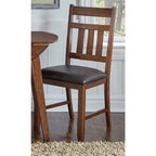 Brown Solid Wood Dining Set, Casual Style, Seats 8