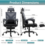 Black Mesh Swivel Office Chair, Single