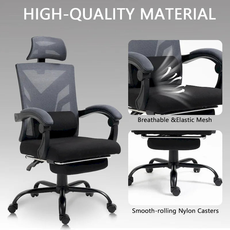 Black Mesh Swivel Office Chair, Single