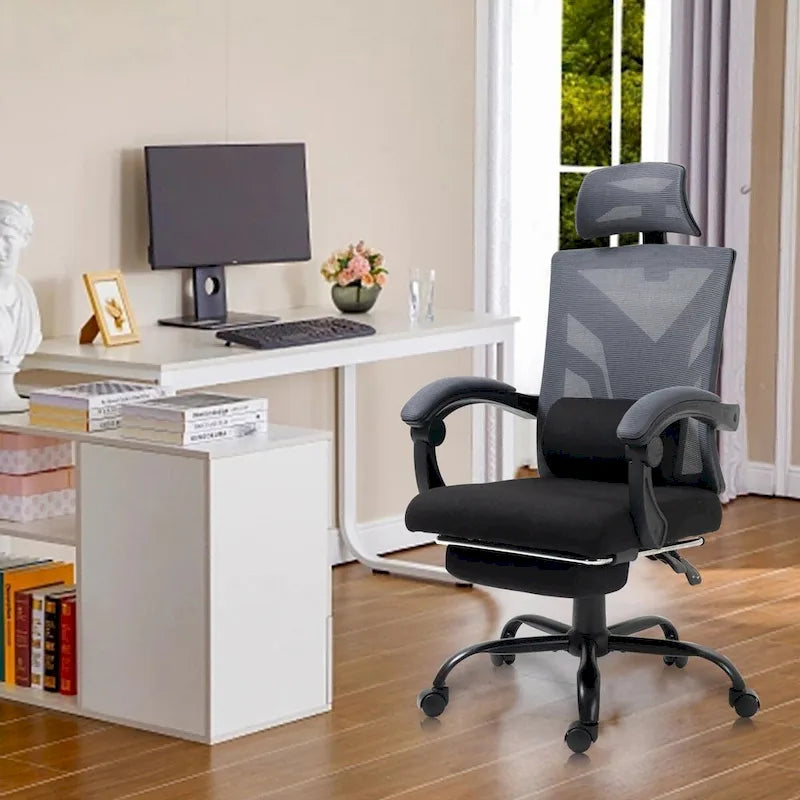 Black Mesh Swivel Office Chair, Single