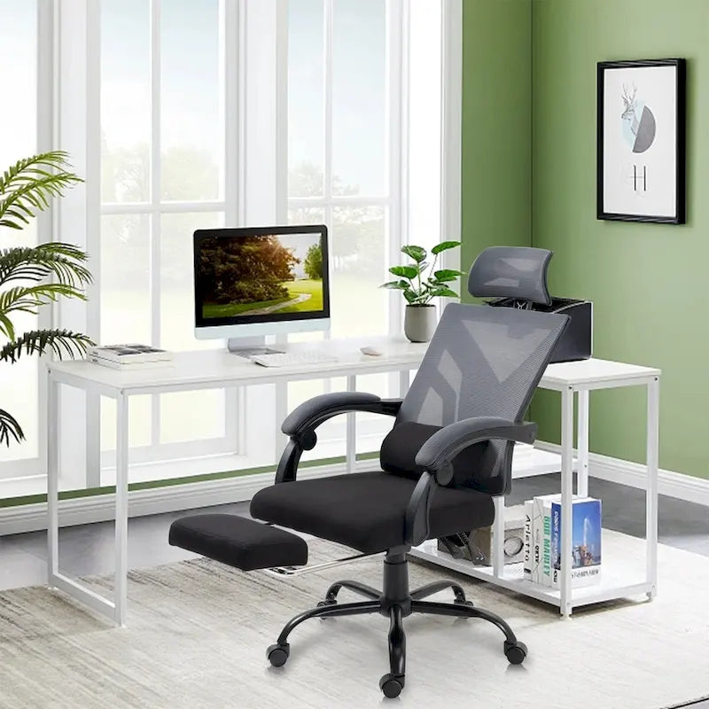 Black Mesh Swivel Office Chair, Single