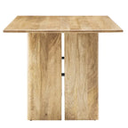 Walnut / Oak Rectangular Wood Dining Table, Seats 6