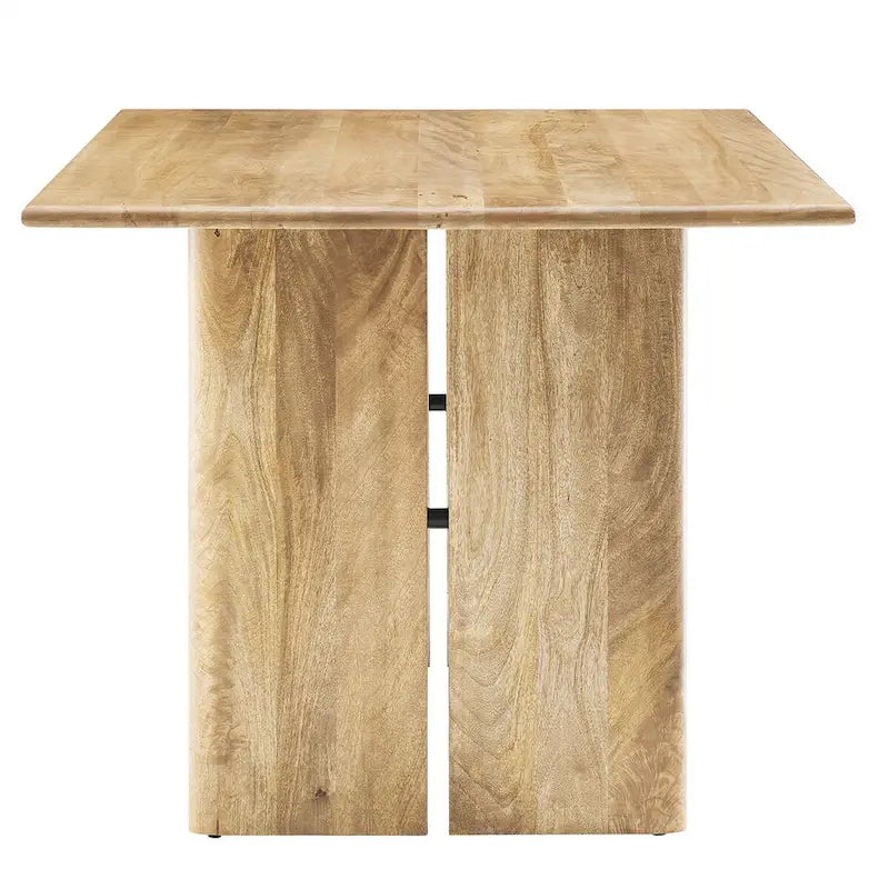 Walnut / Oak Rectangular Wood Dining Table, Seats 6