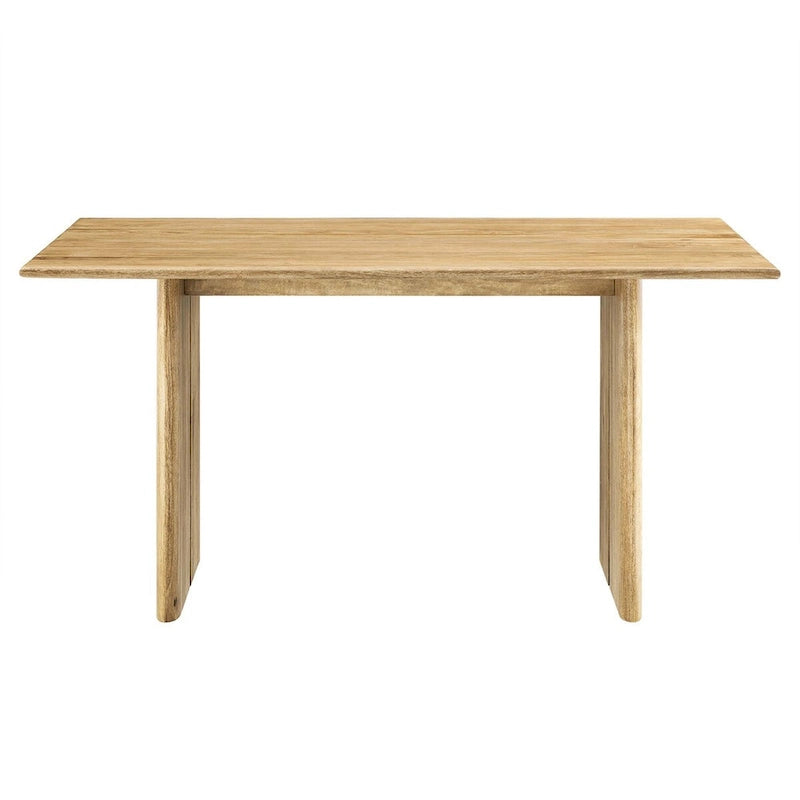 Walnut / Oak Rectangular Wood Dining Table, Seats 6