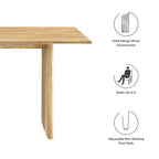 Walnut / Oak Rectangular Wood Dining Table, Seats 6