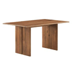 Walnut / Oak Rectangular Wood Dining Table, Seats 6