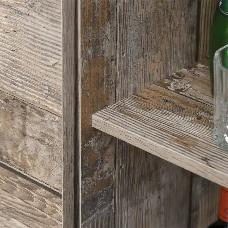 Vintage Sliding Barn Door Pantry Cabinet, 5-Tier Storage, 1-Person Assembly