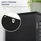 Black Tall Narrow Storage Cabinet, Freestanding, Single-Use