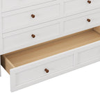 Natural Pine Murphy Bed Chest with Storage Drawer, Queen/Full, Sleeps 1–2