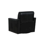 Fauteuil pivotant 360° en similicuir – Bleu marine / Crème / Noir, Siège simple