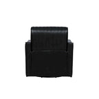 Fauteuil pivotant 360° en similicuir – Bleu marine / Crème / Noir, Siège simple